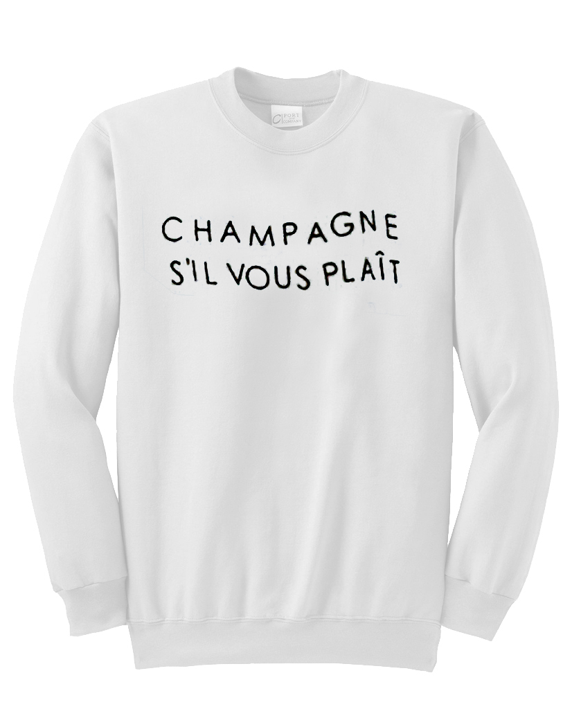 Champagne Sil Vous Plait Sweatshirt - Advantees Online Shop