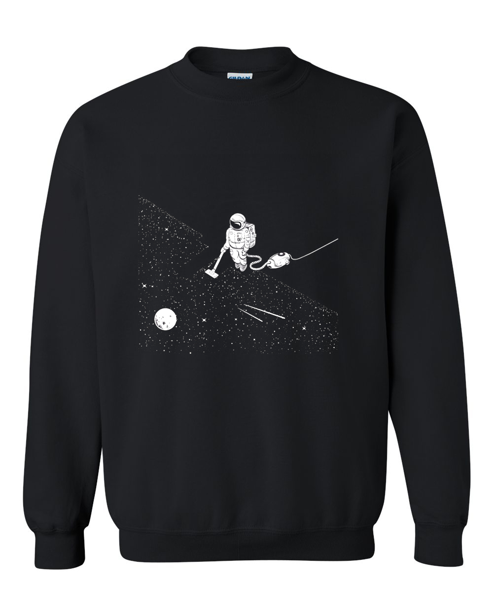 astronaut hoovering stars hoodie