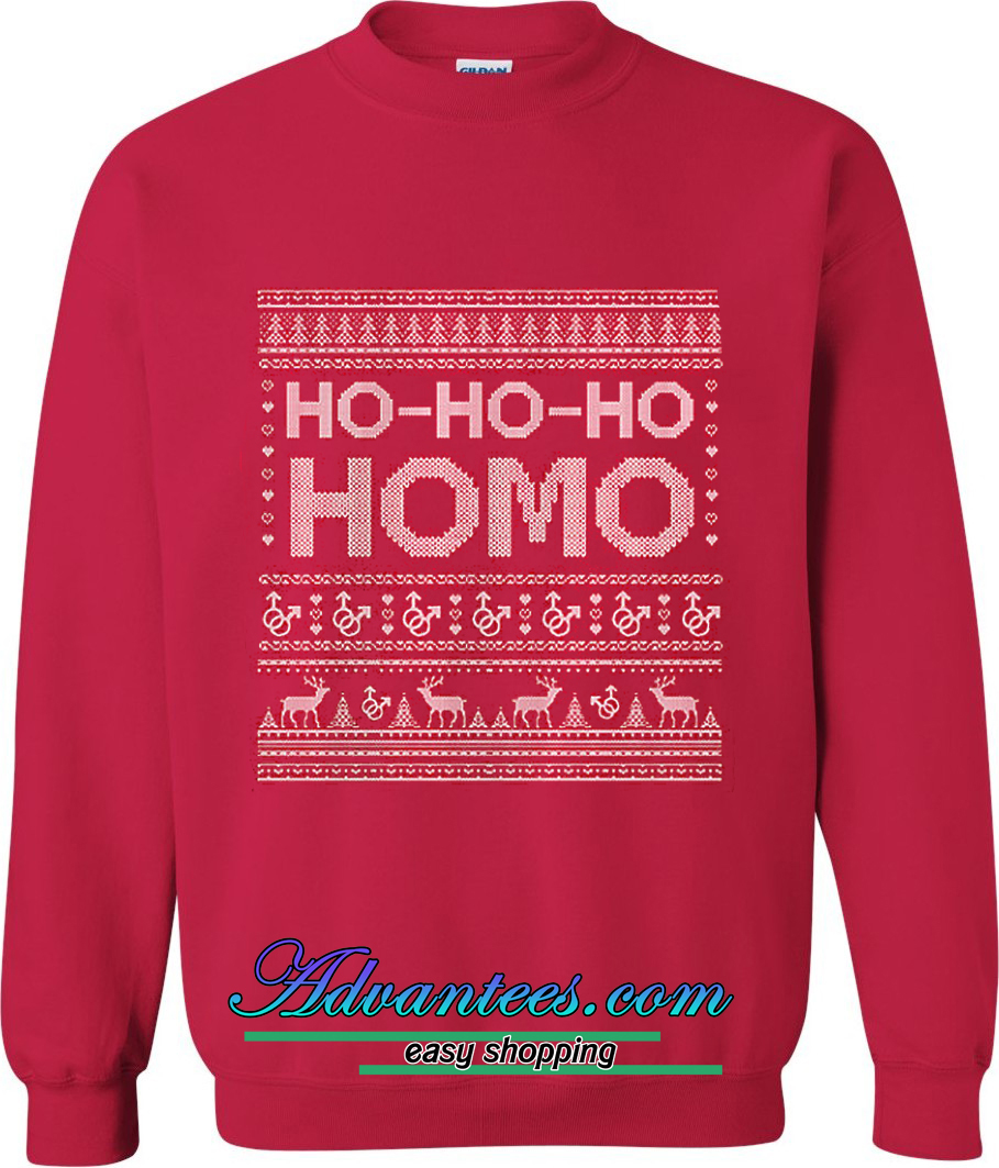 ho ho homo christmas sweater