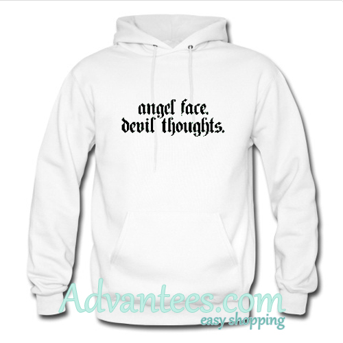 angel face devil thoughts hoodie